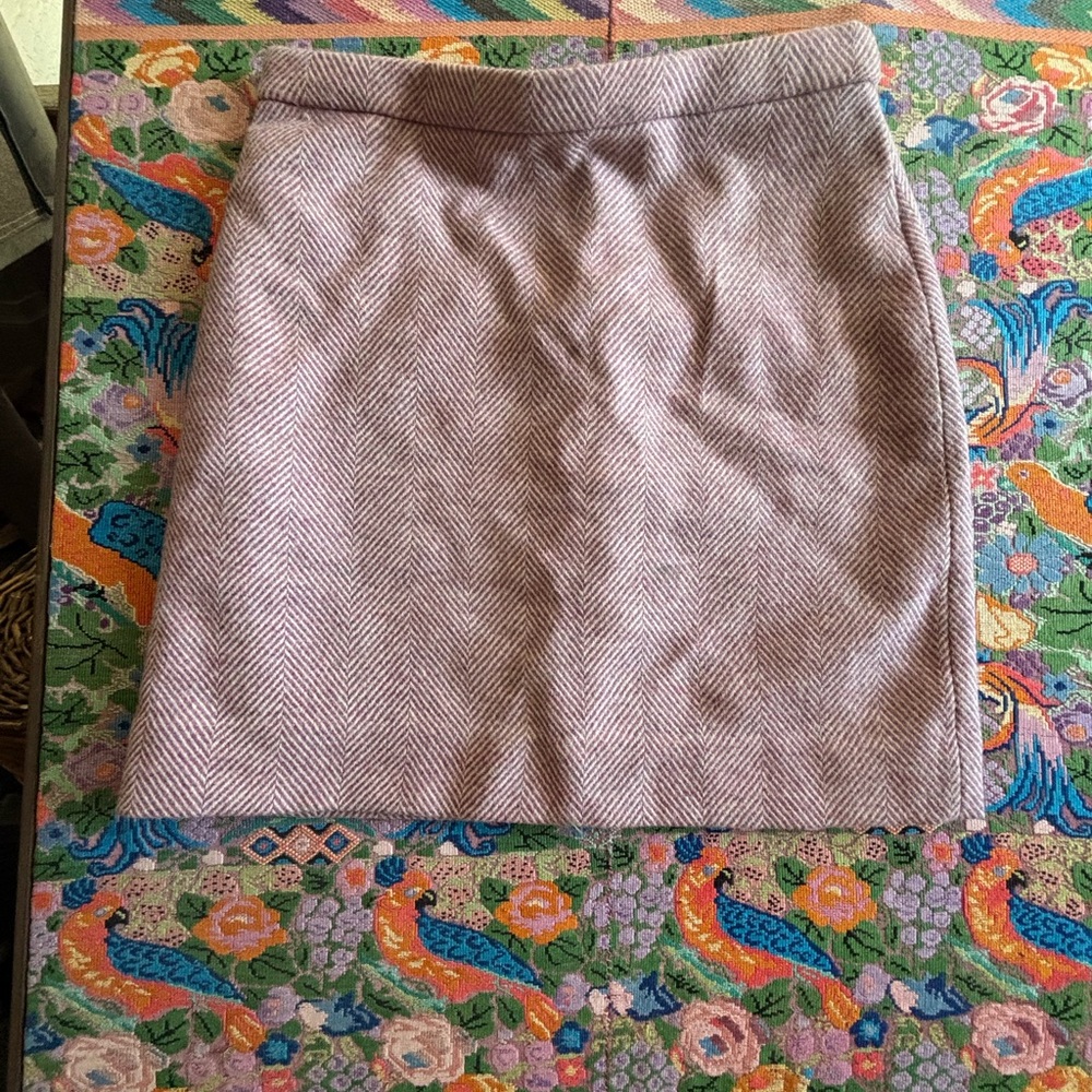 J. Crew Pink Herringbone Pencil Skirt